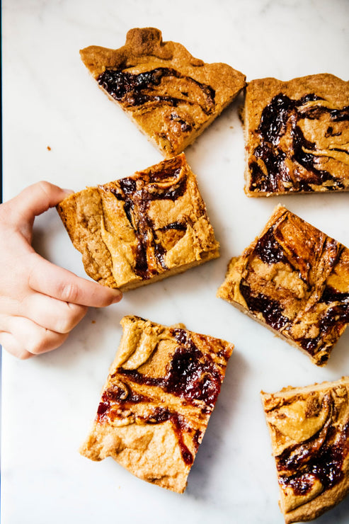 Load image into Gallery viewer, homemade pb&j blondies
