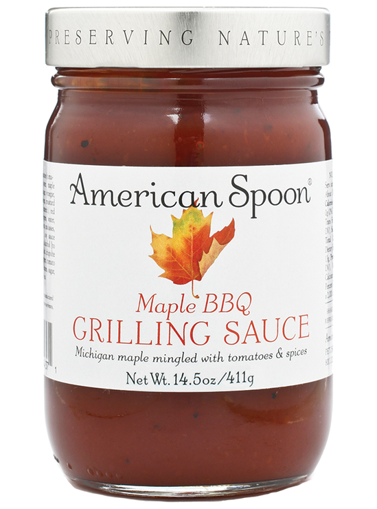 Load image into Gallery viewer, A jar of Maple BBQ Grilling Sauce