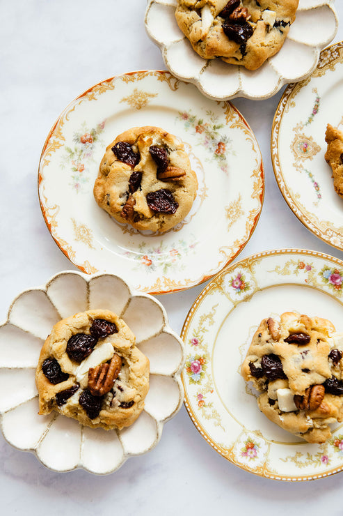 Load image into Gallery viewer, homemade cookies with dried tart cherries, white chocolate and pecans 
