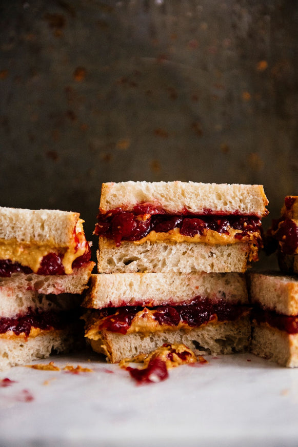 a stack of pb&j