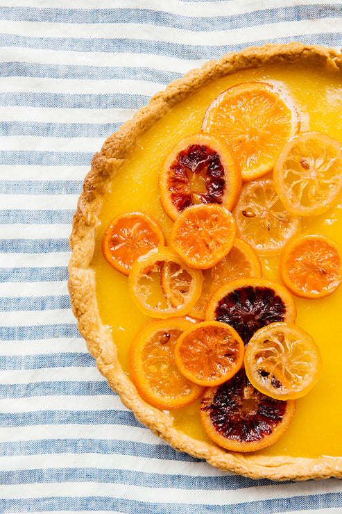 Load image into Gallery viewer, A Lemon Curd Tart with candied citrus slices
