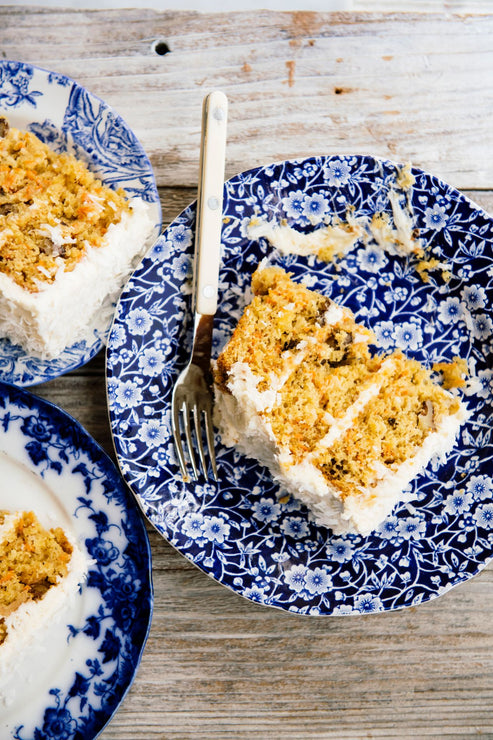 Load image into Gallery viewer, homemade carrot cake slices with maple cream frosting
