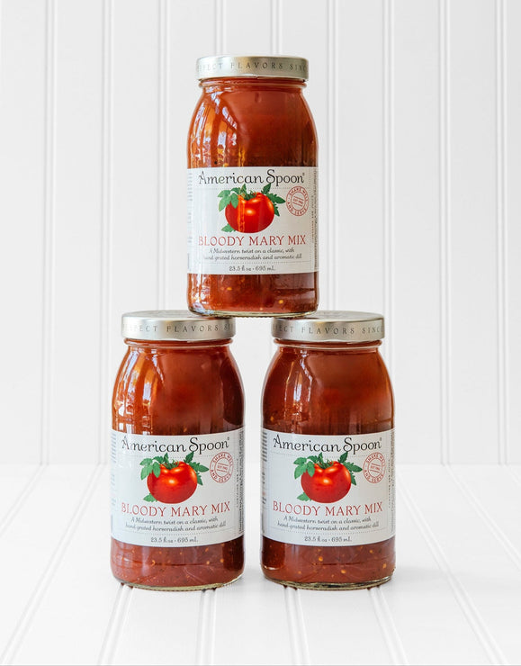 Load image into Gallery viewer, three jars of American Spoon Bloody Mary Mix
