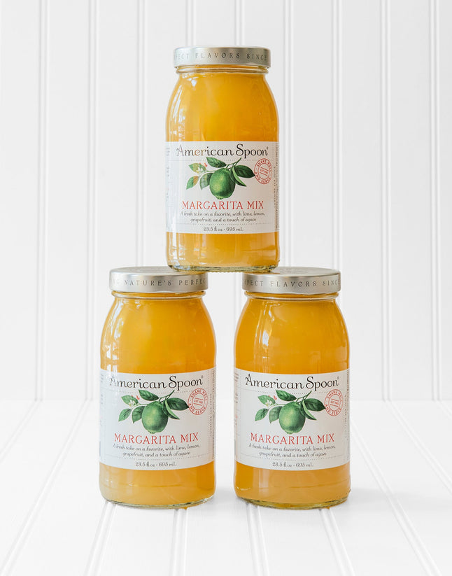 three jars of American Spoon Margarita Mix