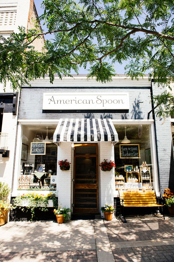 American Spoon Petoskey storefront on a sunny summer day