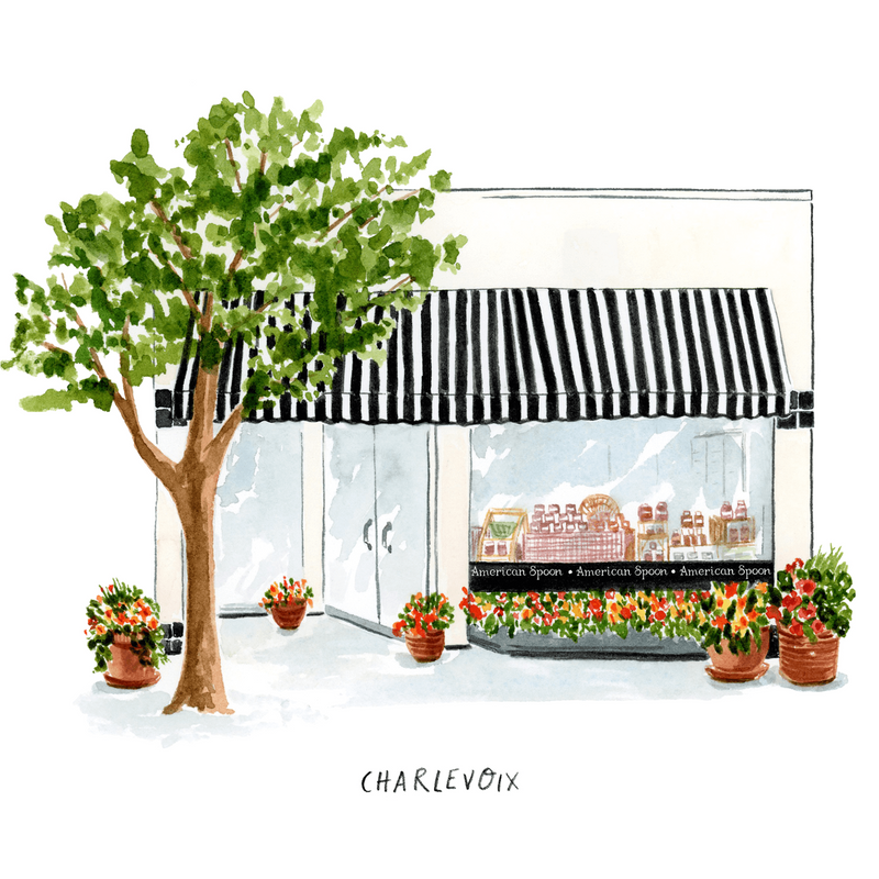 Illustration of  store front