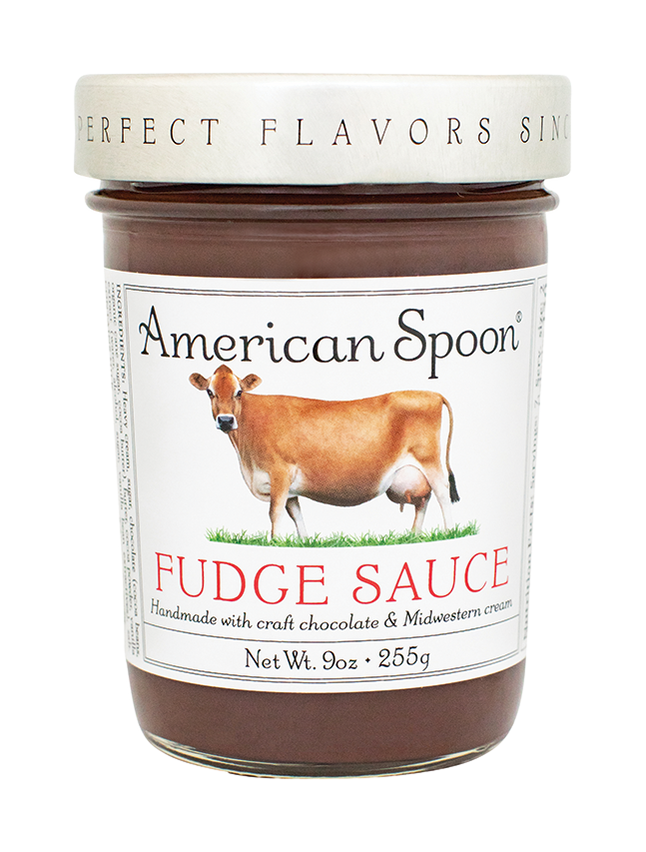 A jar of Chocolate Fudge Sauce