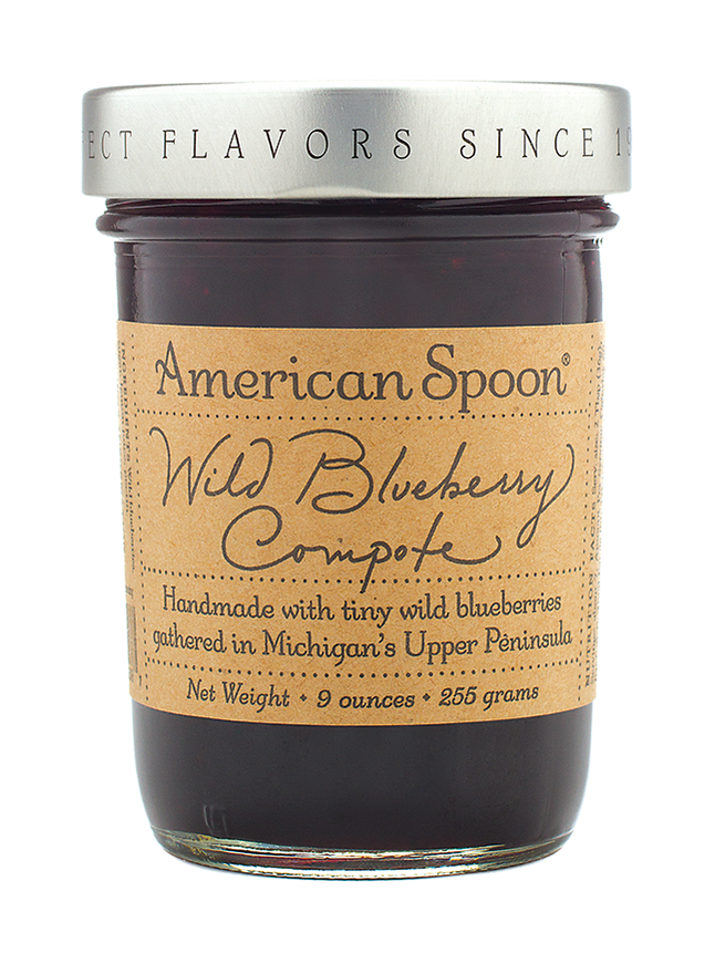 A jar of Wild Blueberry Compote