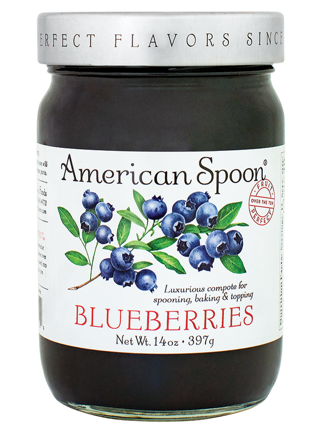 A jar of Fruit Perfect Blueberries