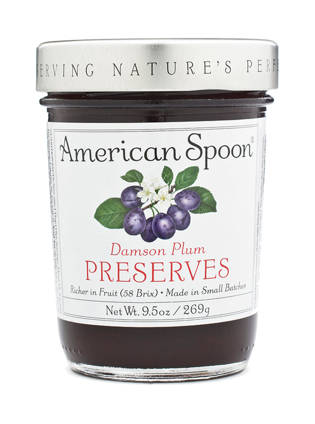 A jar of Damson Plum Preserves