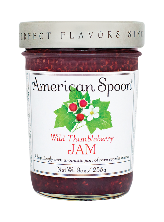 A jar of Wild Thimbleberry Jam